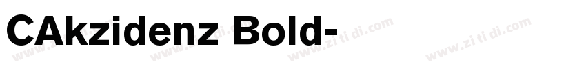CAkzidenz Bold字体转换